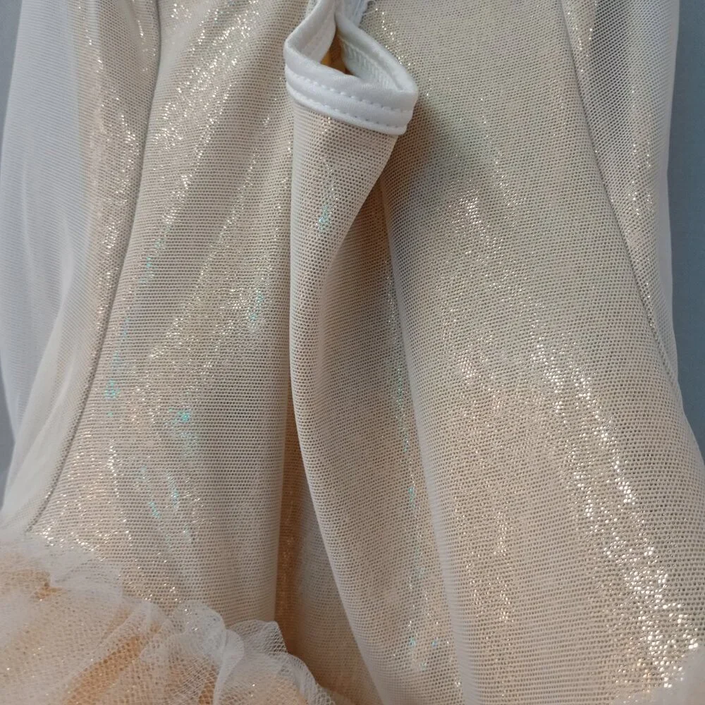 Curtain Call Dance Costume Style C501L Gold and White Tutu Size CME - Picture 6 of 9